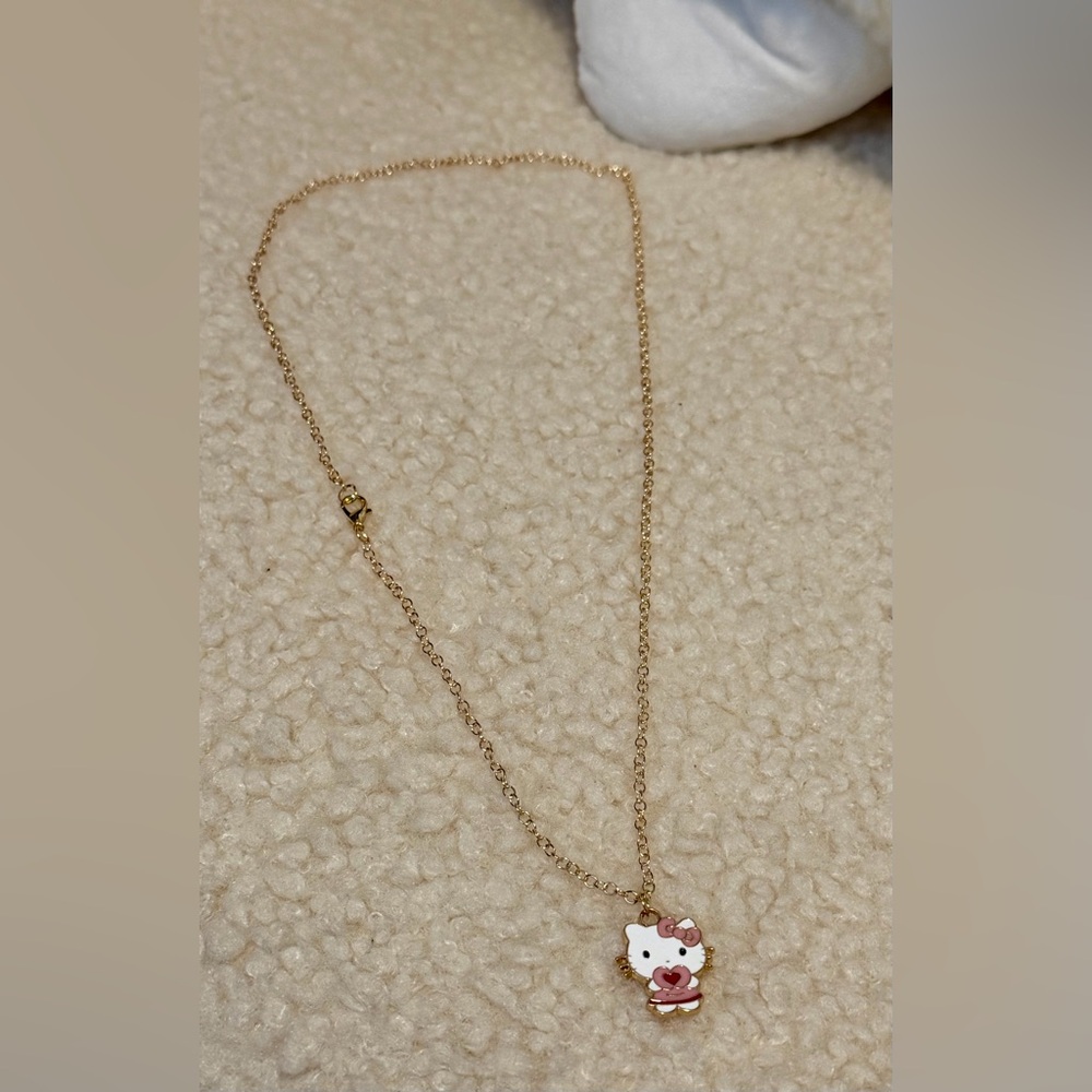 434. Hello kitty valentine day Gold Chain Necklace